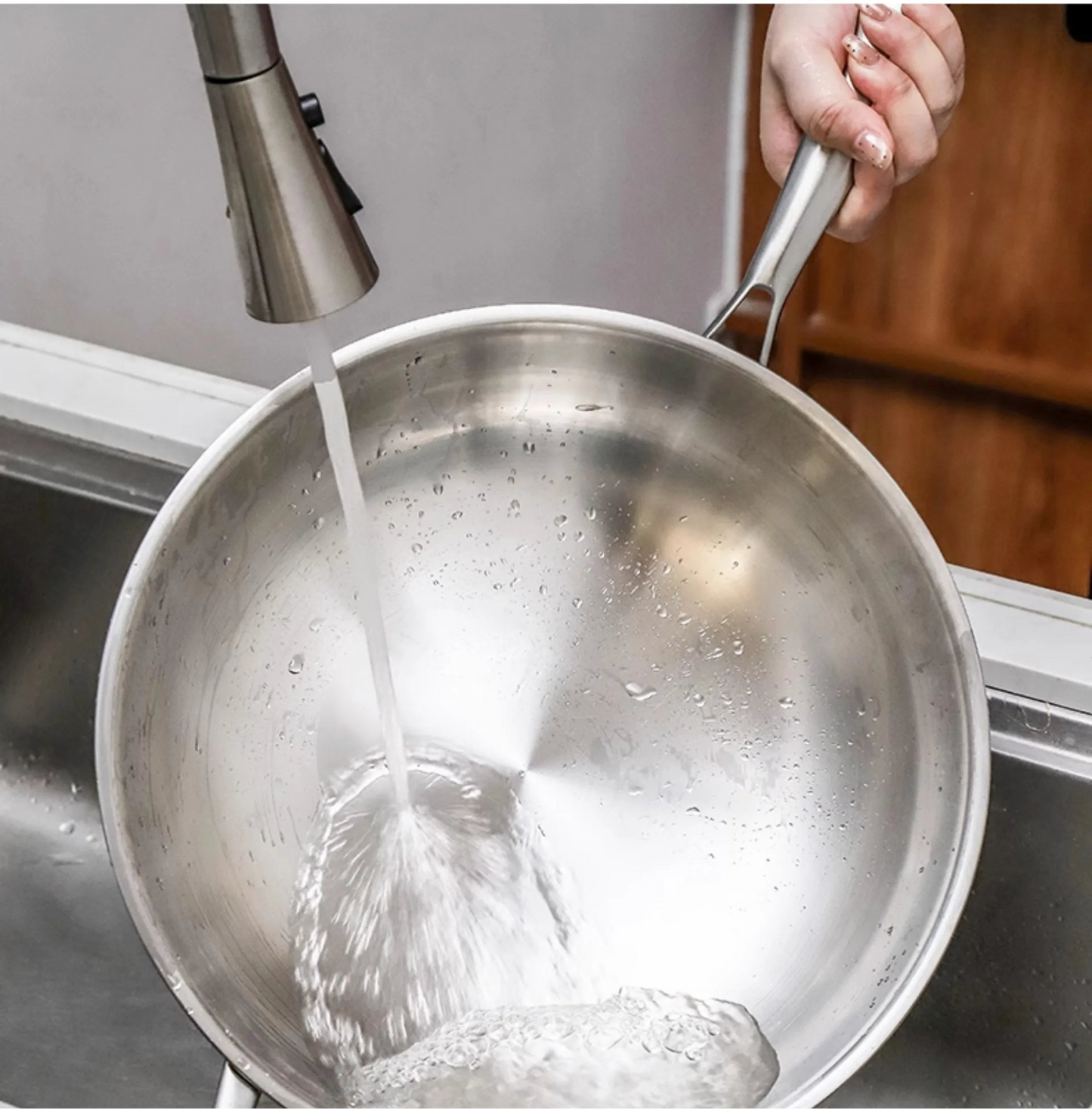 Food-grade 316 Stainless Steel Wok