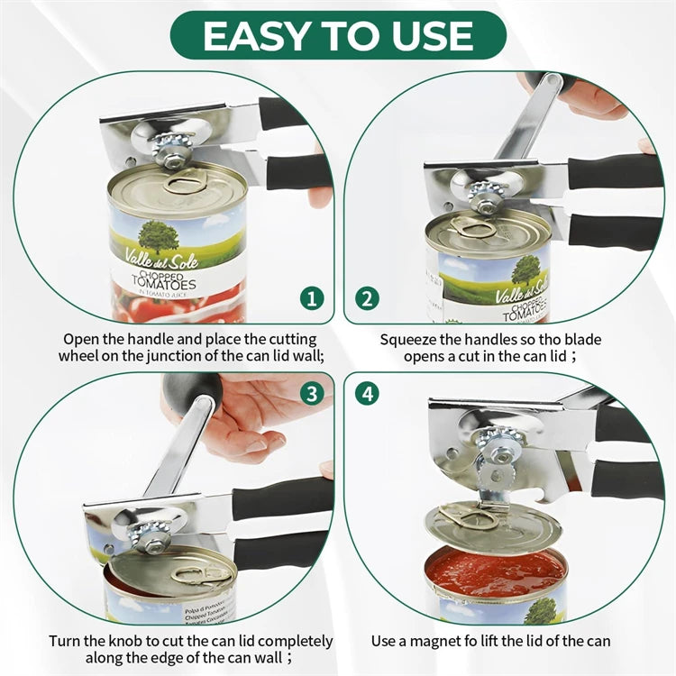 Heavy Duty Manual Can Opener with Magnet