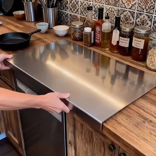 Large Double-Sided Stainless Steel Chopping Board – Thickened Dough Kneading Board & Pastry Mat – Great for Chopping, Kneading & Rolling Dough – Available in 22 Sizes