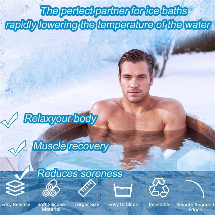 Extra Large Silicone Ice Block Mould – Reusable Ice Tray for Ice Baths & Cold Plunge Tubs – Ideal for Large Blocks of Ice – Available in Light Blue, Grey, Pink, Purple, Blue & Black Colours