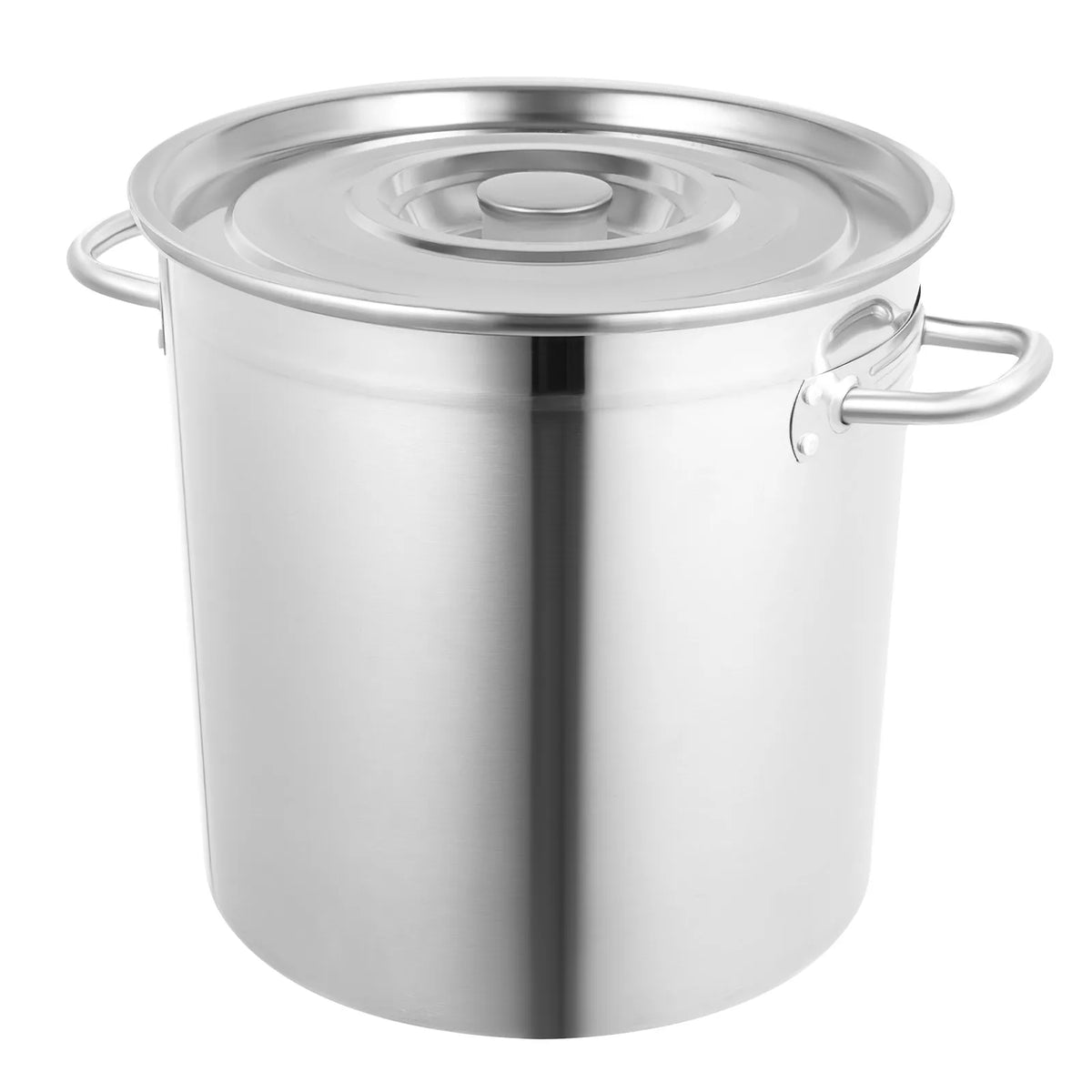 Heavy Duty Stainless Steel Stock Pot with Lid – Polished Commercial Grade Induction Soup Pot – Best for Stocks, Broths & Catering (35L)