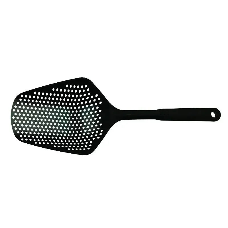 Long Handle Strainer Spoon – Pasta & Spaghetti Draining Scoop Colander – Best for Fried Food, Vegetables & Noodles – Available in Black, Green, Red & Yellow Colours