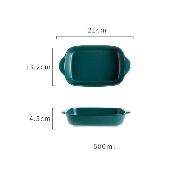 Ceramic Baking Dish — Oven-Safe Au Gratin Dish 8.5B-Small — Black