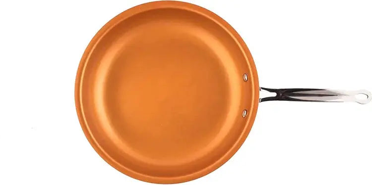 Non-Stick Frying Pan with Ceramic Titanium Coating – Titanium-Coated Round Copper Skillet for Even Heat Cooking – Ideal for Frying Eggs, Omelettes, Sautéing & Daily Meals – Available in 20cm, 24cm & 28cm C for Chef