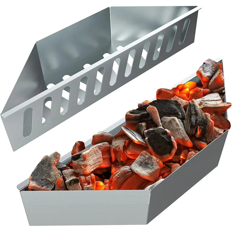 Stainless Steel Charcoal Basket – BBQ Charcoal Holder & Container Tray – Great for Indirect Grilling & Smoking on Kettle Barbecues