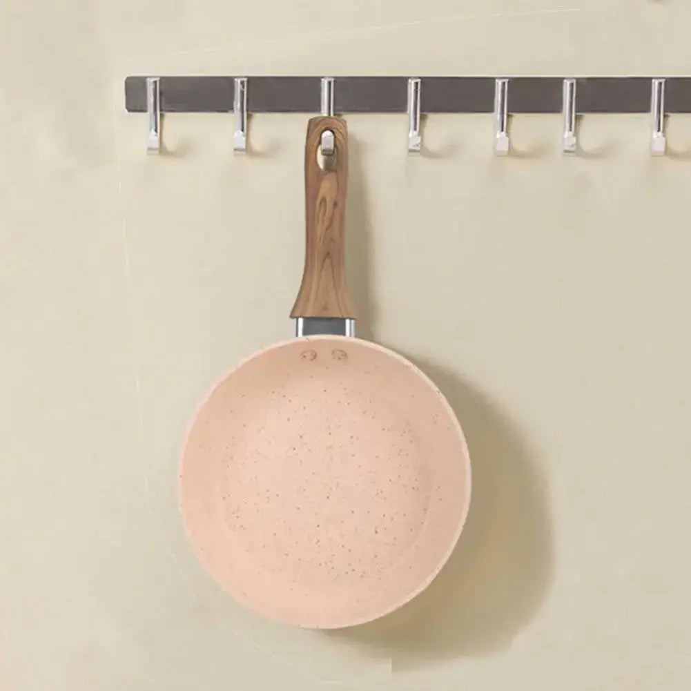 Pink Medical Stone Non-Stick Egg Frying Pan – Aluminium Alloy Breakfast Pan with Comfortable Handle – Ideal for Frying Eggs, Sautéing, Stir-Frying & Daily Cooking – Fast Heat-Conductive – 16cm