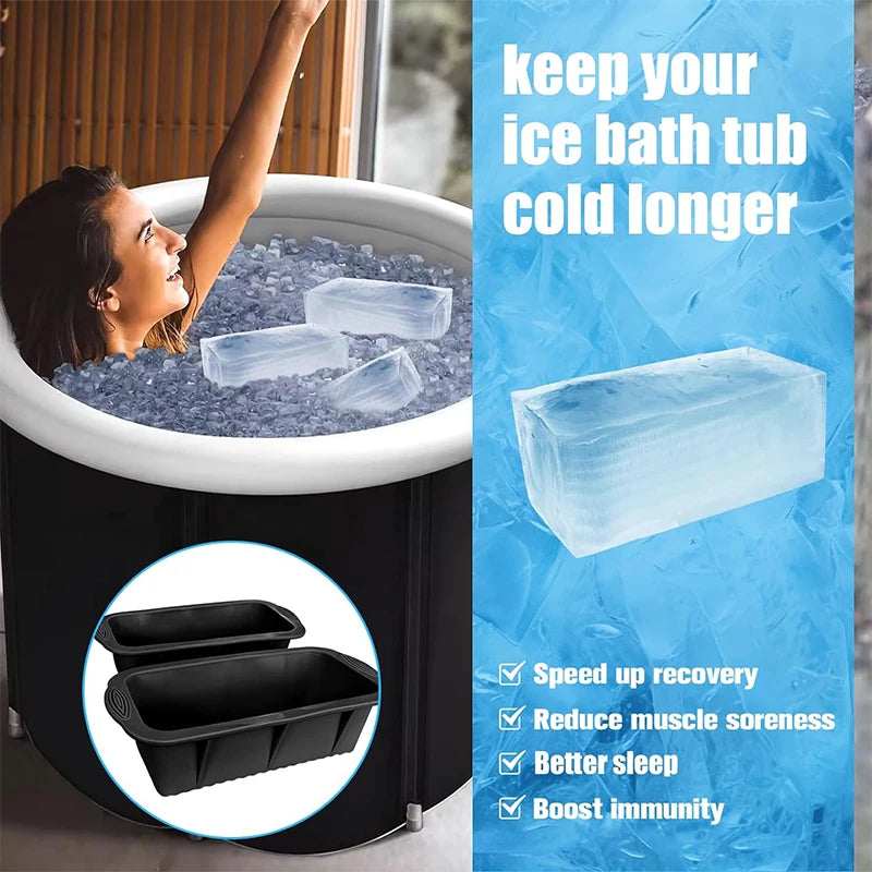 Extra Large Silicone Ice Block Mould – Reusable Ice Tray for Ice Baths & Cold Plunge Tubs – Ideal for Large Blocks of Ice – Available in Light Blue, Grey, Pink, Purple, Blue & Black Colours