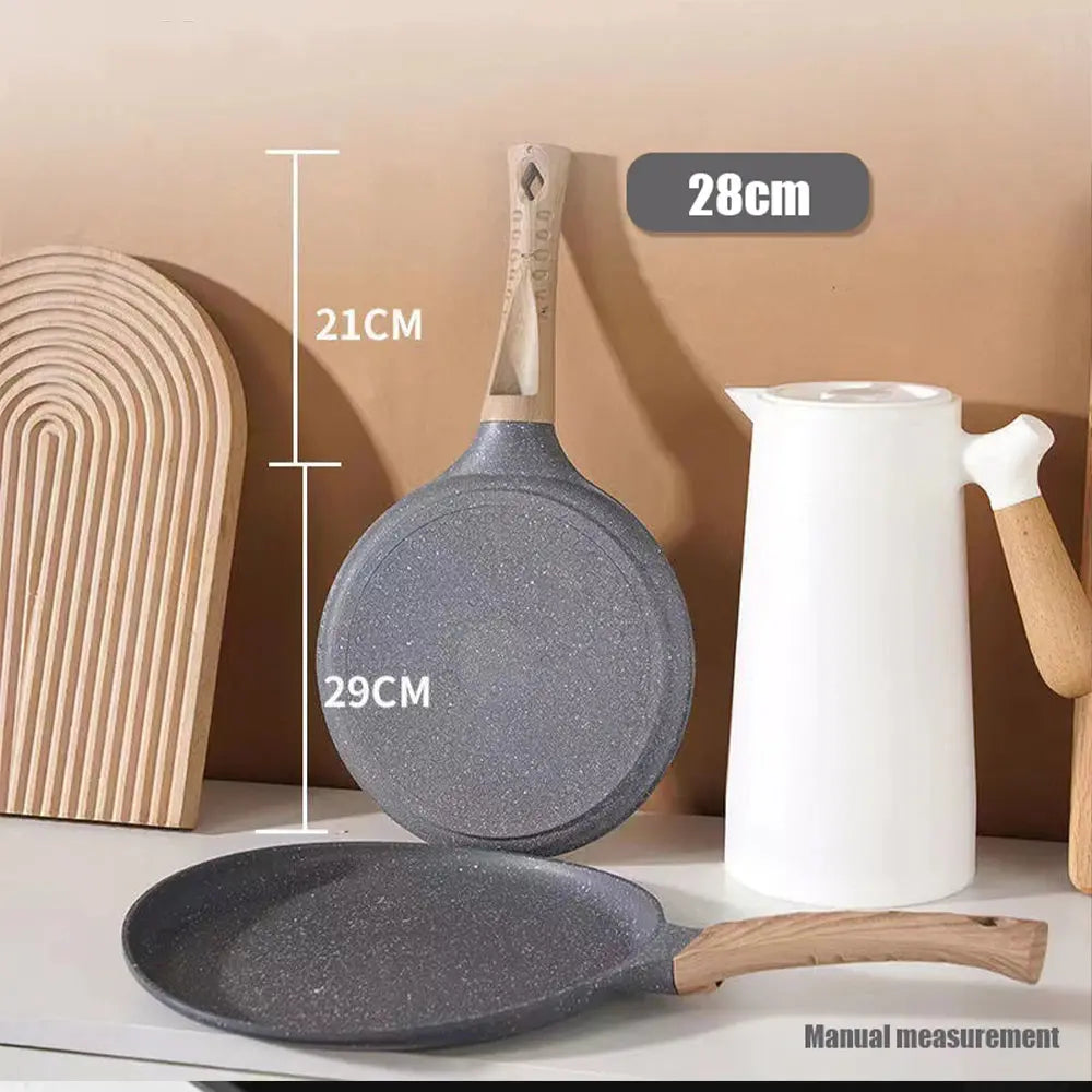 Non-Stick Flat-Bottomed Crêpe & Pancake Pan – Ideal for Flatbreads, Crepes, Pancakes, Tortillas, Eggs, Omelettes, Parathas, Roti, French Toast, Wraps, Tawa-Fried Fish, Quesadillas & Dosa – Available in 20cm, 24cm & 28cm