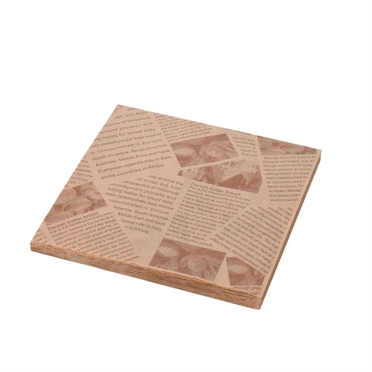 50 Piece Greaseproof Deli Paper Sheets – Non-Stick Sandwich Wrapping & Baking Paper – Perfect for Burgers, Sandwiches, Bread & Pizza – Available in Brown & White