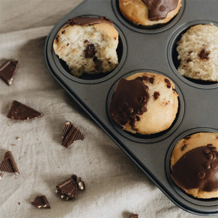 12-Cup Carbon Steel Muffin Tray