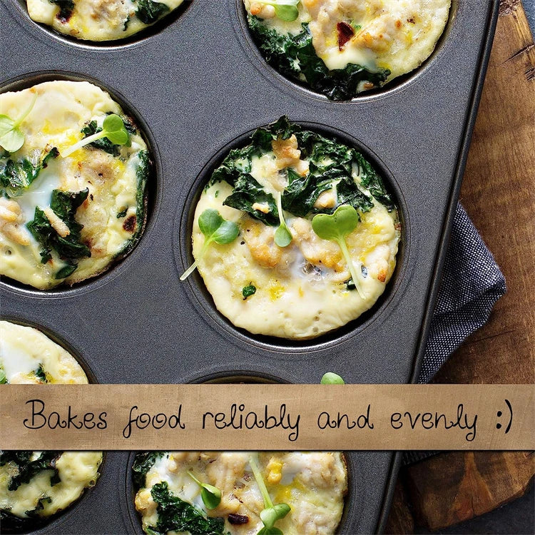 12-Cup Carbon Steel Muffin Tray