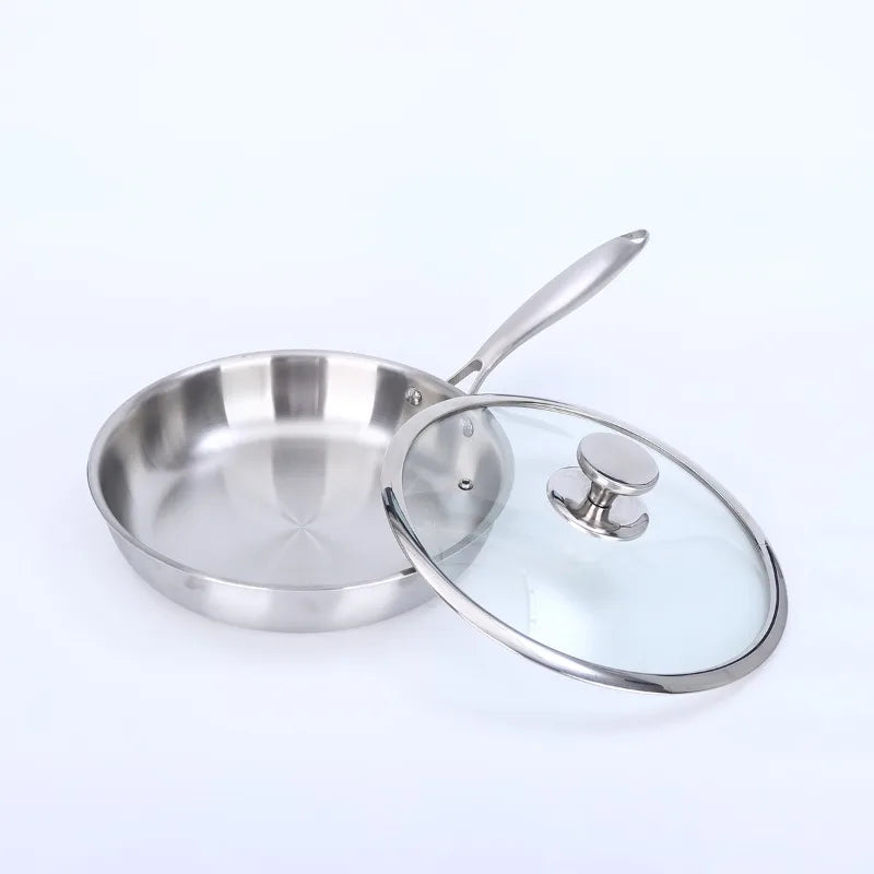 Stainless Steel Uncoated Frying Pan