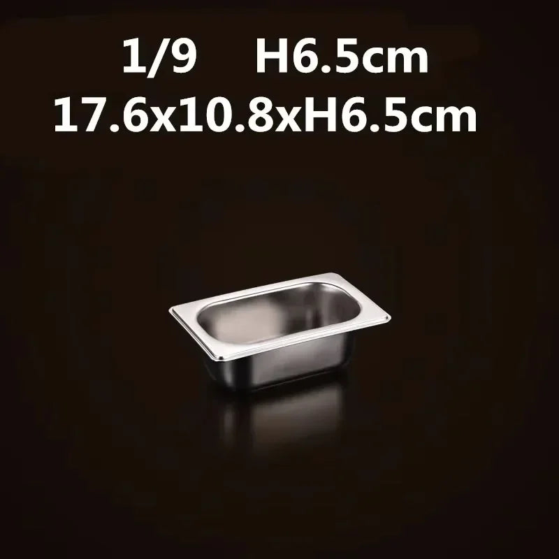 304 Stainless Steel Gastronorm Food Pan – GN Chafing & Buffet Container, Available in 1/9, 1/6, 1/4, 1/3 & 1/2 Sizes with Multiple Depths & Matching Lids