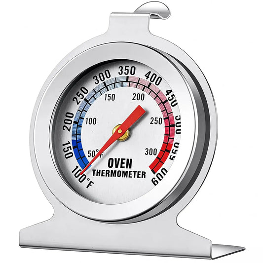 Stainless Steel Oven Thermometer 50–300°C – Large Dial Instant Read Cooking Thermometer – Ideal for Ovens, Grills & Smokers – Available in 1, 2 & 4 Pieces 1 Piece