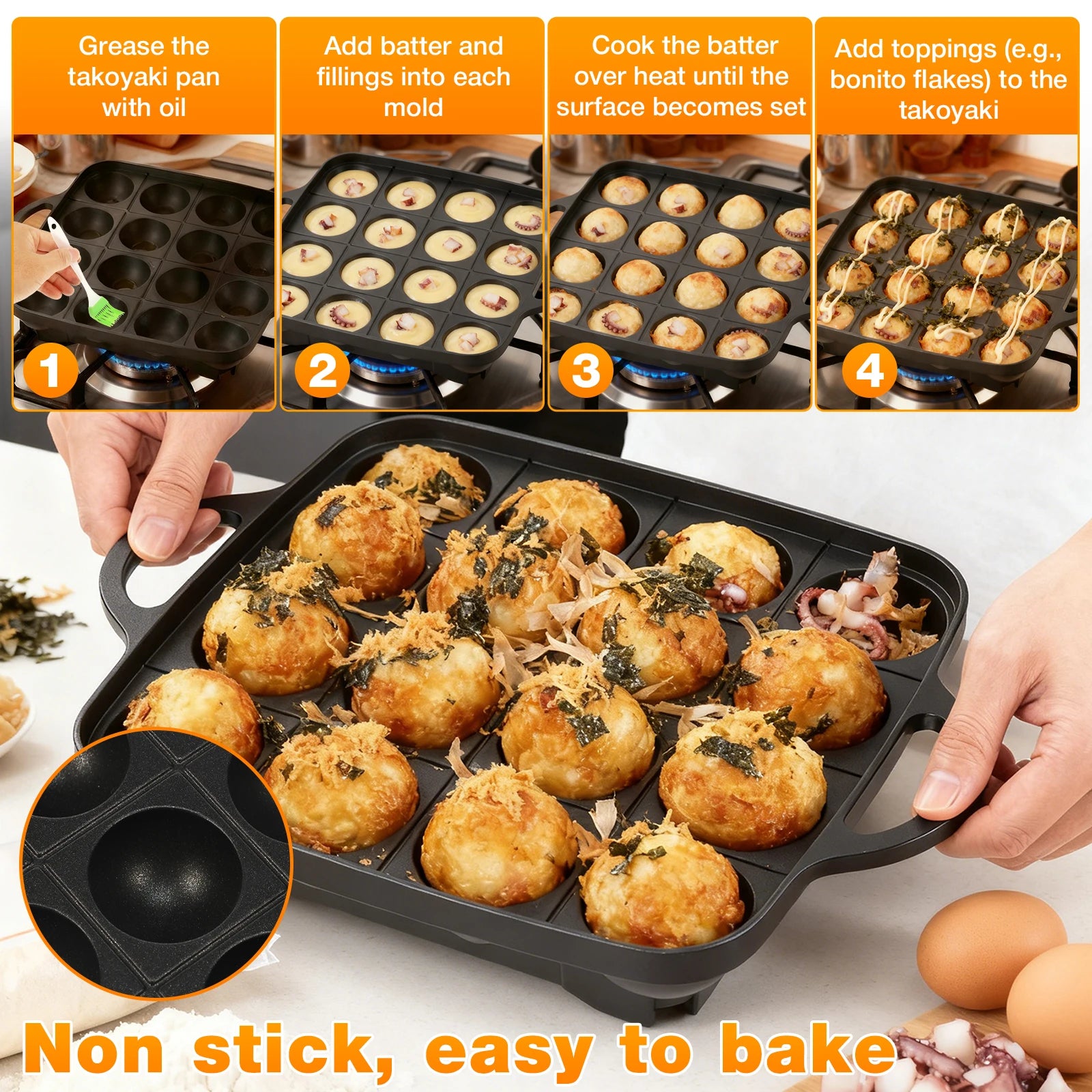 Takoyaki Pan — 16 Hole