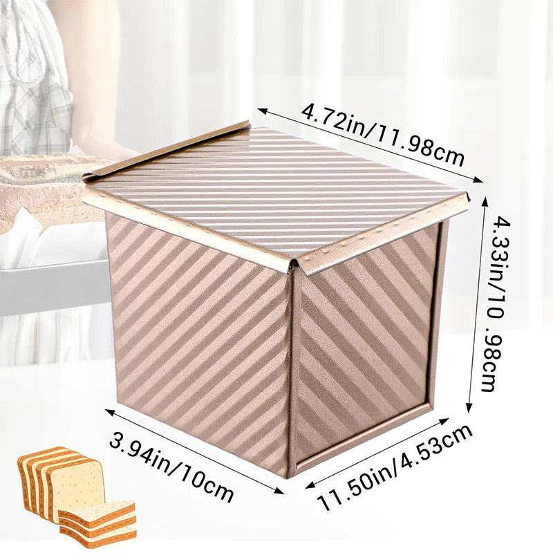 Nonstick Square Loaf Pan with Lid