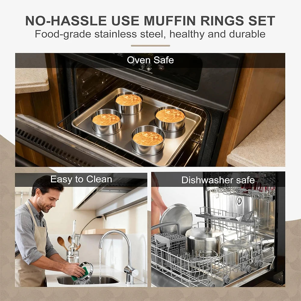 Stainless Steel Muffin & Crumpet Rings