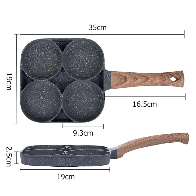 4-Hole Egg & Pancake Frying Pan