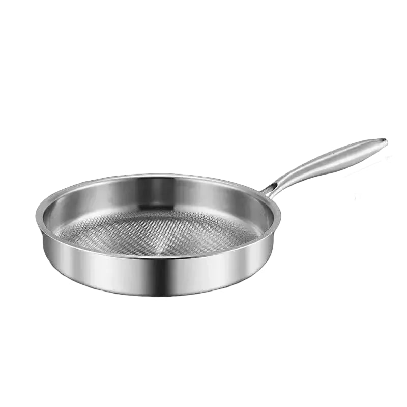 Stainless Steel Steak Pan – Uncoated Skillet, Ideal for Searing Steaks and Everyday Cooking, Suitable for Gas & Induction Stoves – 4 Sizes Available (22cm/26cm/28cm/30cm)