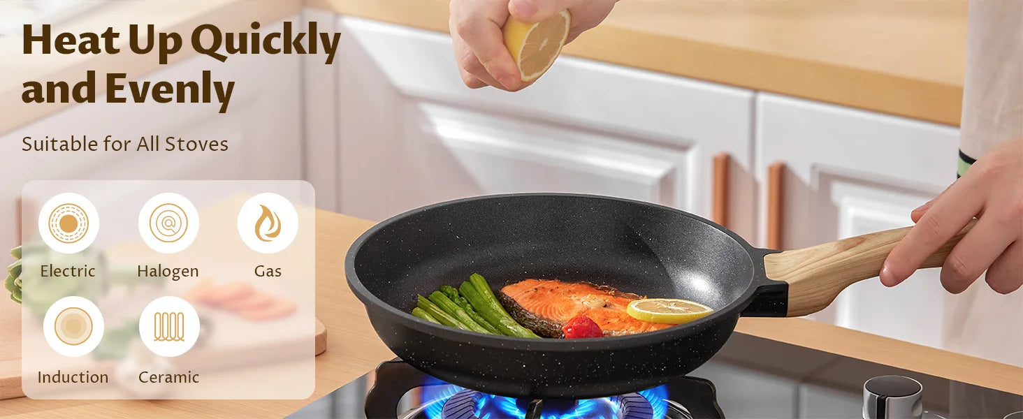 Non-Stick Frying Pan Set — 3 Piece
