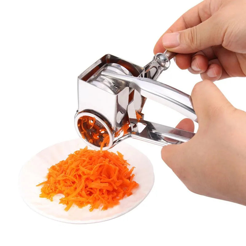 Rotary Cheese Grater with 3 Interchangeable Drums