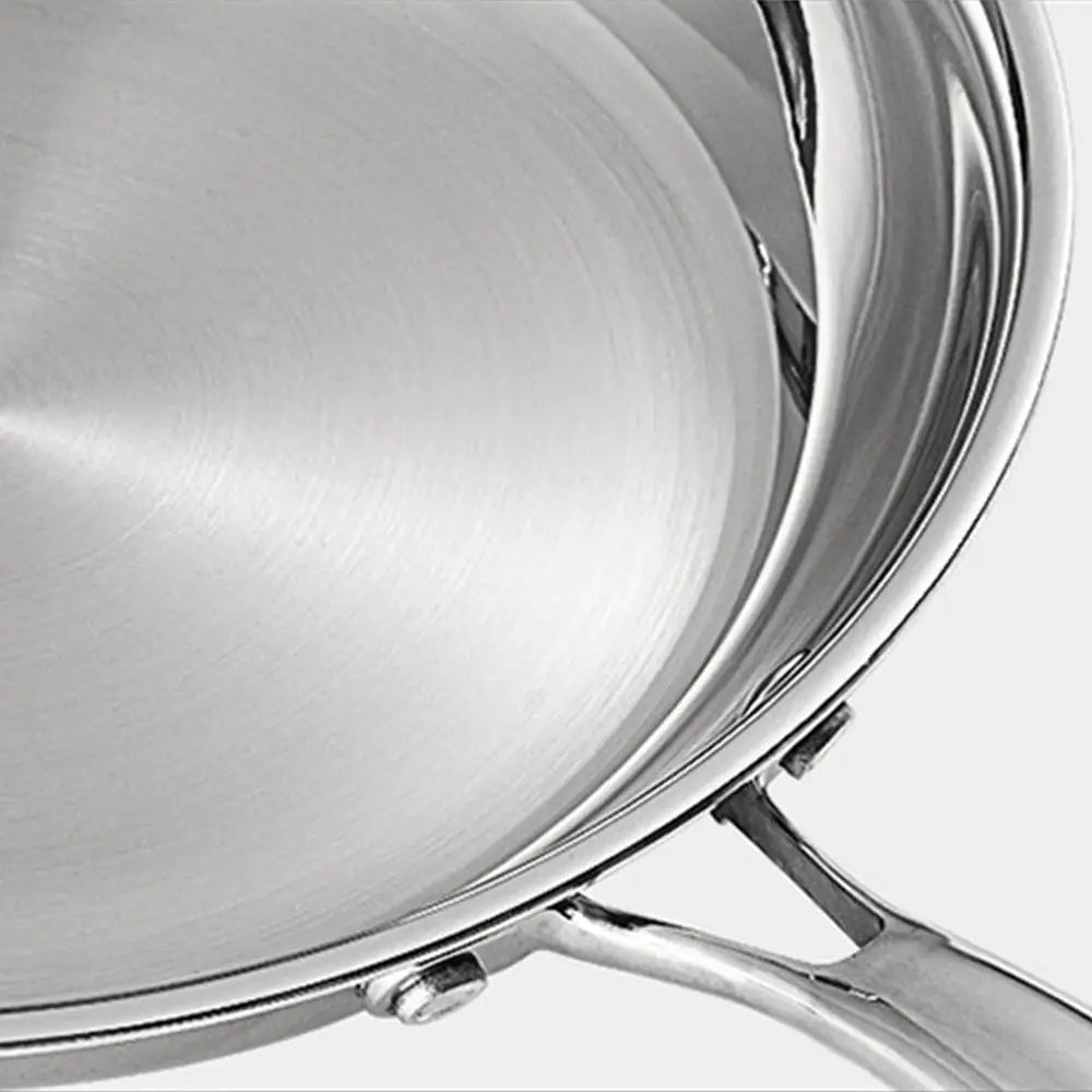 Stainless Steel Skillet  with Long Handle – Oven-safe Frying Pan Ideal for Searing, Sautéing, Stir-Frying, Simmering, Pan-Frying Daily Meals – Induction, Gas & Electric Compatible