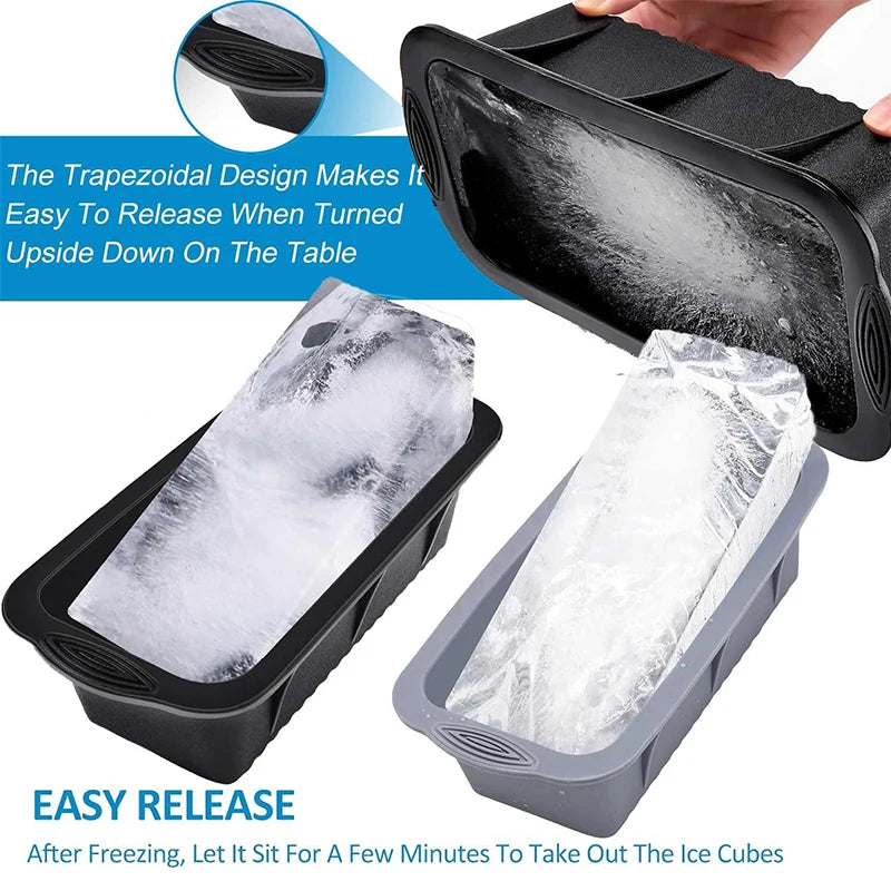 Extra Large Silicone Ice Block Mould – Reusable Ice Tray for Ice Baths & Cold Plunge Tubs – Ideal for Large Blocks of Ice – Available in Light Blue, Grey, Pink, Purple, Blue & Black Colours
