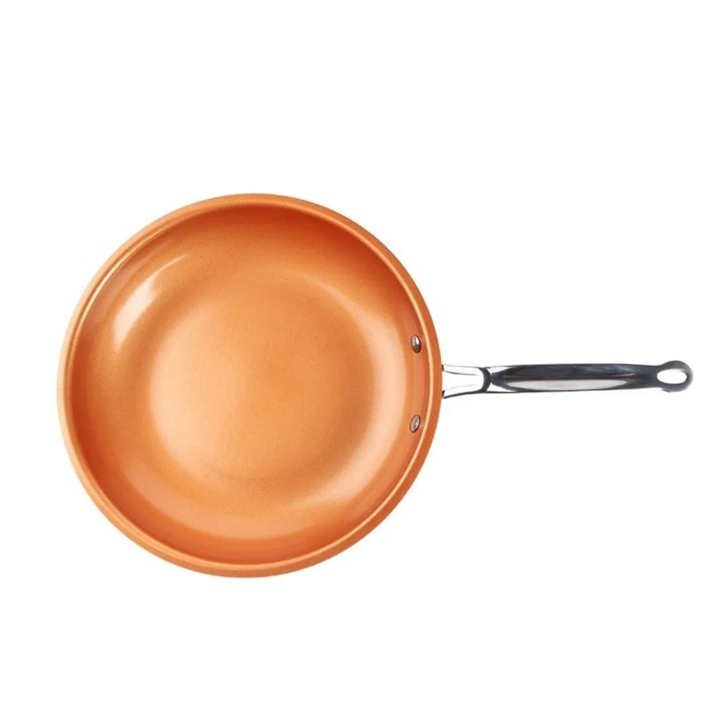 Ceramic Titanium Non-Stick Frying Pan – Round Copper Frying Pan for Eggs, Pancakes &  Daily Meals – Available in 20cm & 24cm
