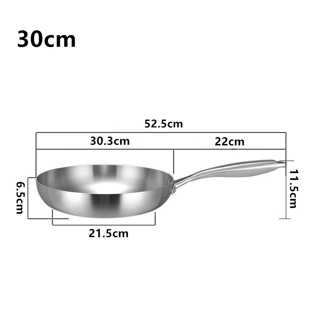 304 Stainless Steel Frying Pan 30cm
