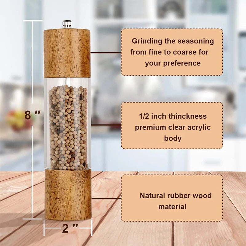 Acrylic Salt and Pepper Grinder Set