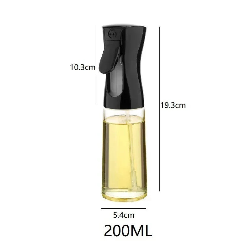 Oil Spray Bottle for Cooking – Reusable Olive Oil Mister & Vinegar Sprayer – Best for Air Fryers, Salads & BBQ – Available in 200ml, 300ml & 500ml, Black or White