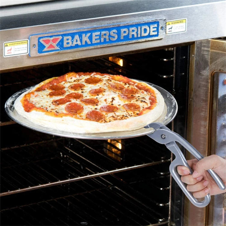 Cast Aluminium Pan Gripper Clamp – Anti-Scald Plate, Bowl & Pizza Pan Lifter – Best for Lifting Hot Dishes from Ovens & Steamers
