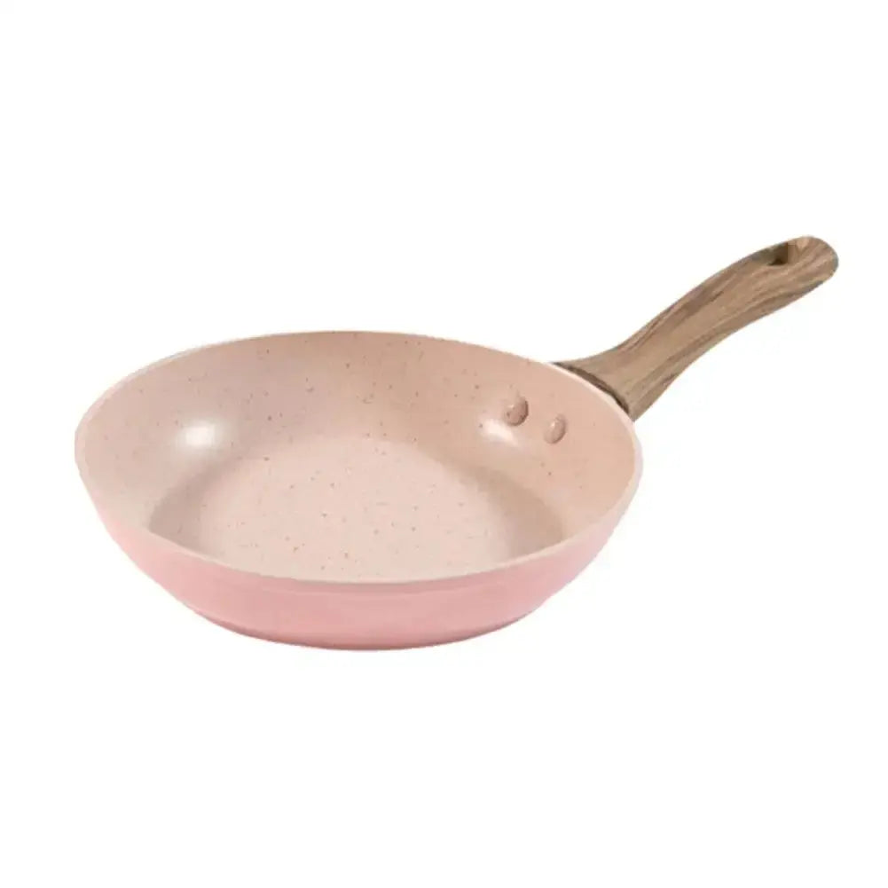 Pink Medical Stone Non-Stick Egg Frying Pan – Aluminium Alloy Breakfast Pan with Comfortable Handle – Ideal for Frying Eggs, Sautéing, Stir-Frying & Daily Cooking – Fast Heat-Conductive – 16cm