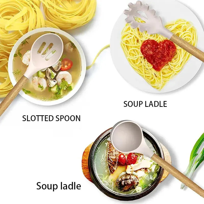36-Piece Silicone Kitchen Utensils Set with Holder