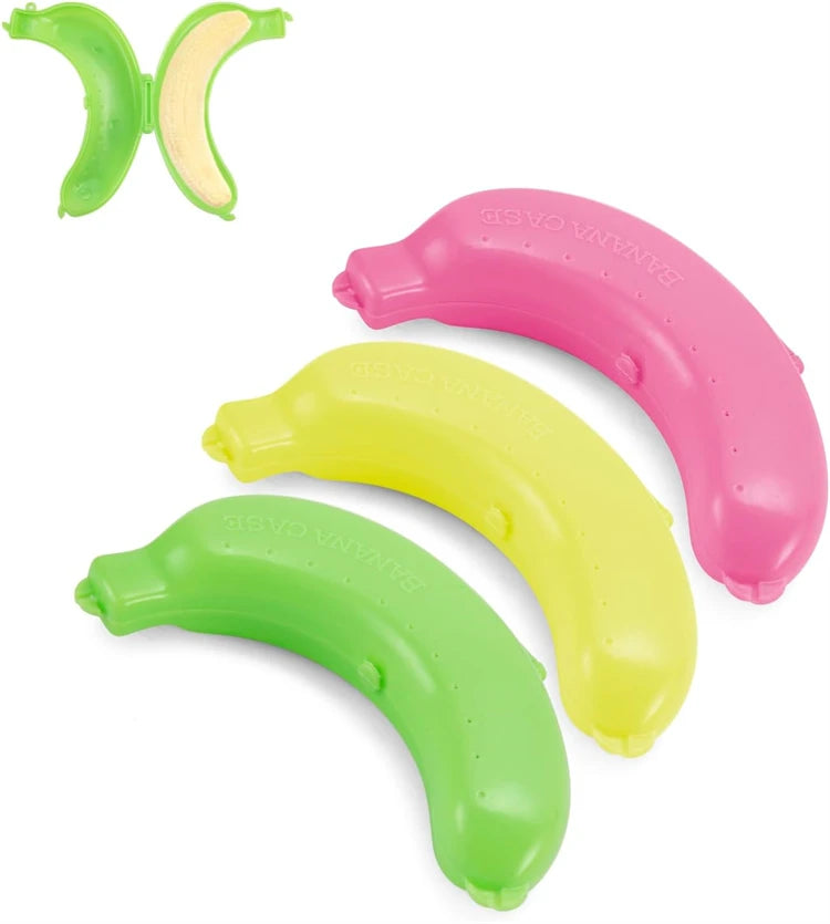 Portable Plastic Banana Case – BPA-Free Banana Holder & Keeper – Perfect for Lunch Boxes, Picnics, Hiking & Travel