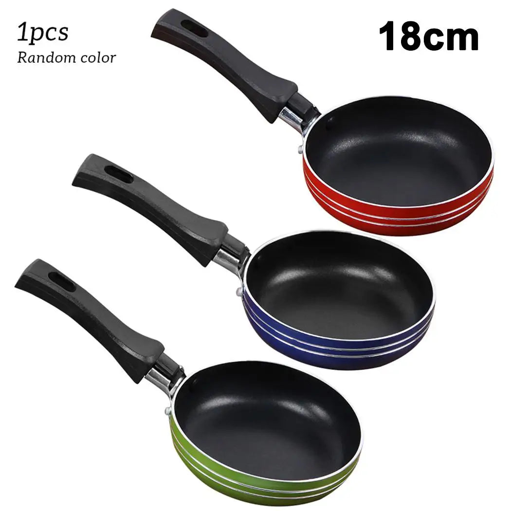 Small Non-Stick Stainless Steel Frying Pan – Mini Egg & Pancake Pan with Hanging Handle – Ideal for Single Servings – Available in 12cm, 14cm, 16cm & 18cm