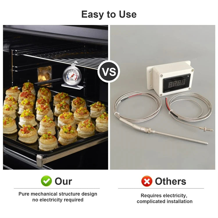 Stainless Steel Oven Thermometer with Hook