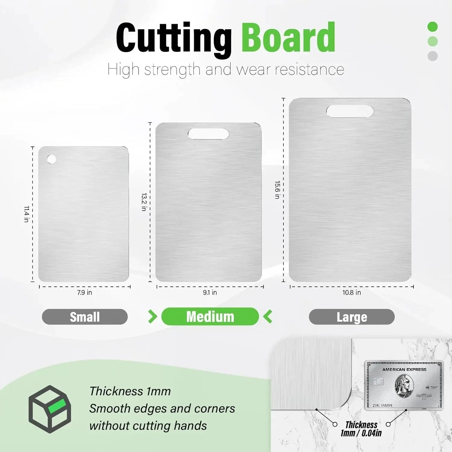 Thickened Stainless Steel Double-Sided Chopping Board