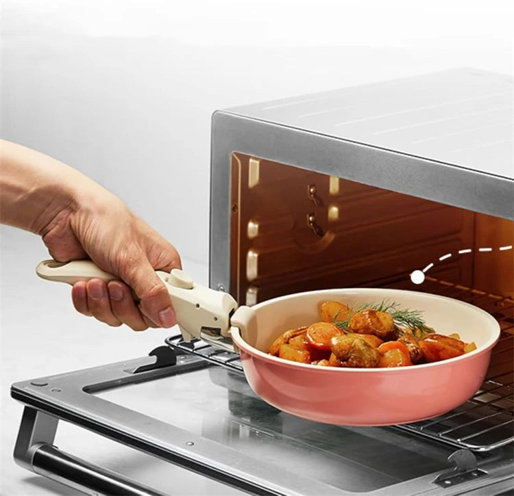 Universal Removable Pan Handle – Detachable Pot Handle Gripper for Removable Cookware – Great for Replacement Handles & Space Saving Storage