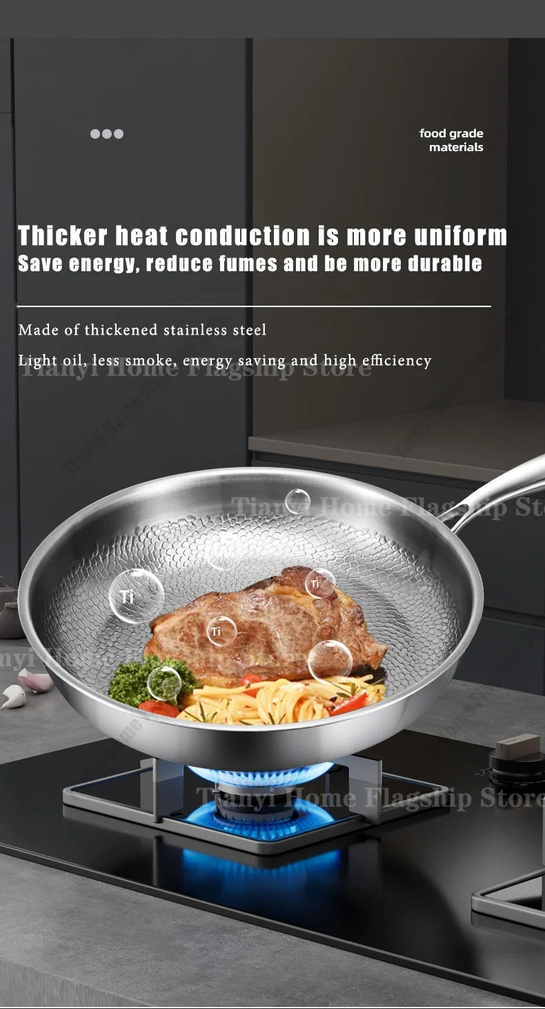 Titanium Stainless Steel Frying Pan