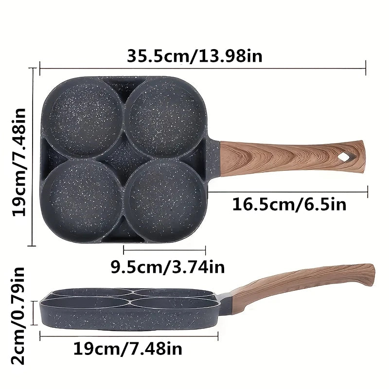 4-Hole Non-Stick Egg Frying Pan