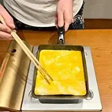 Tamagoyaki Pan – Non-Stick Rectangular Egg Frying Pan with Heat-Resistant Polymer Handle – Available with Glass Lid or Without Lid