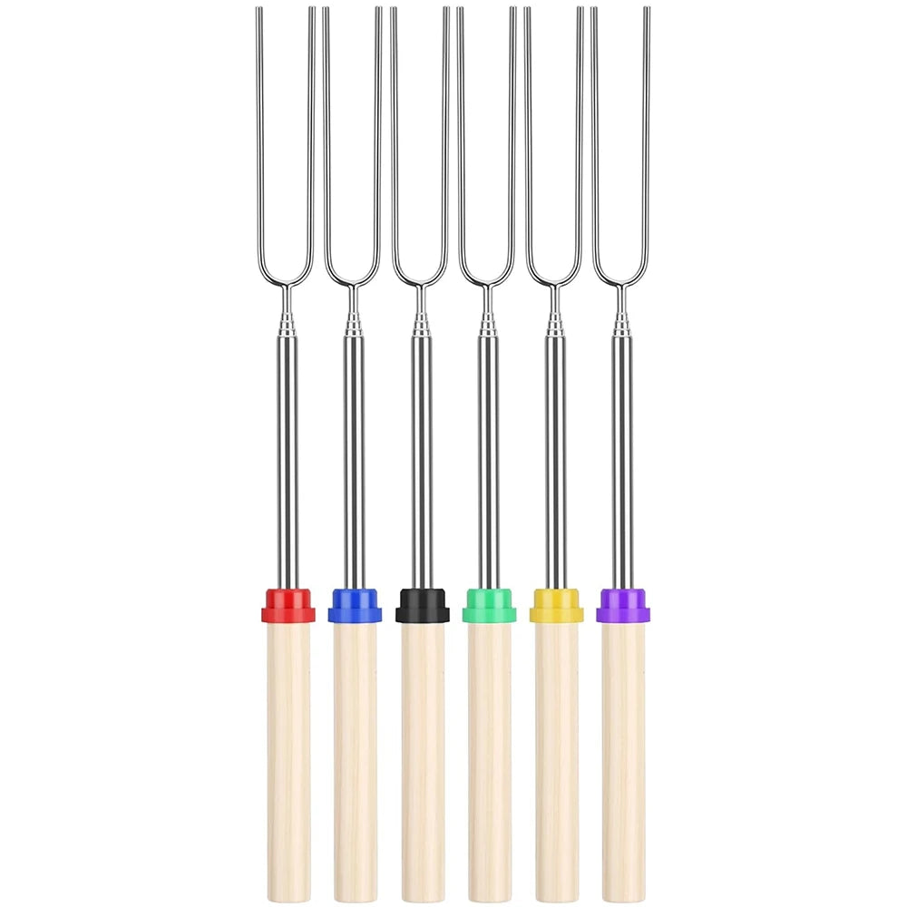 Firewood Tongs & Fire Poker Set with Wooden Handles – Rustproof Campfire & Fire Pit Set – Perfect for Fireplaces, Fire Pits & Campfires – Available as Tongs, Poker, Forks or Full Set