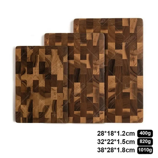 Acacia Wood Chopping Board – Thick Double-Sided Solid Wood Cutting Board – Great for Meat, Cheese & Vegetables – Available in Small, Medium, Large & 3 Piece Set