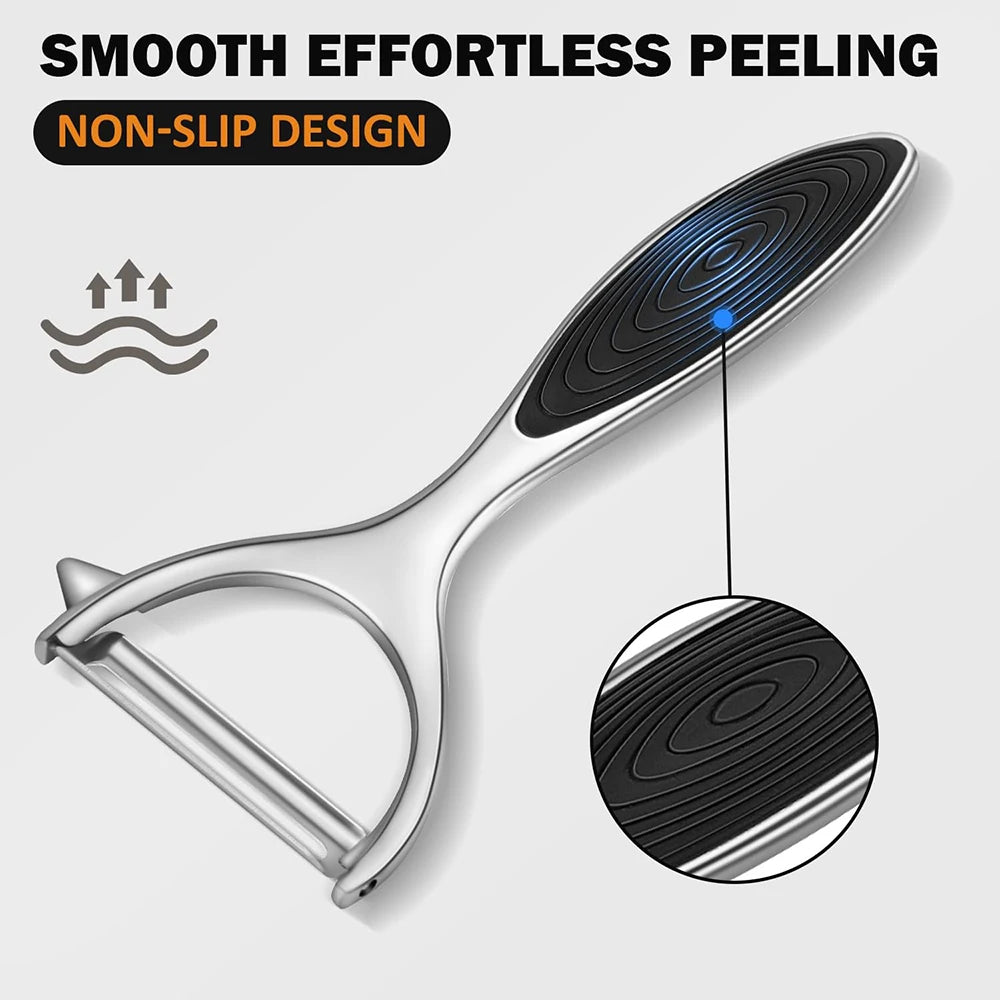 Ultra Sharp Stainless Steel Vegetable Peeler – Zinc Alloy Handle Potato, Carrot & Apple Peeler – Perfect for Fruit & Vegetable Prep – Available in 1 & 2 Pieces