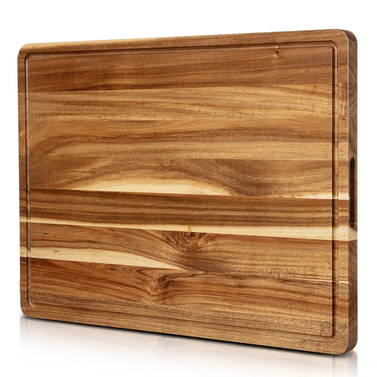 Extra Large Acacia Wood Chopping Board Set – Thick Butcher Blocks with Deep Juice Grooves – Great for Carving, Meal Prep & Serving – Available in 2 & 3 Piece Sets (61 x 45.7cm)