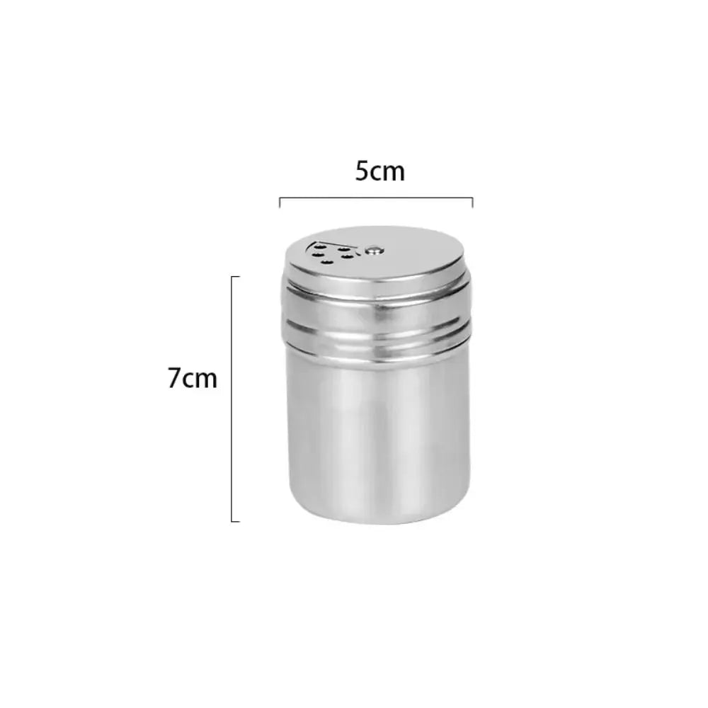 Stainless Steel Salt & Pepper Shaker with Rotating Lid – Seasoning Jar & Spice Dispenser – Great for Salt, Sugar, Pepper & Spices – Available in Small, Medium & Large