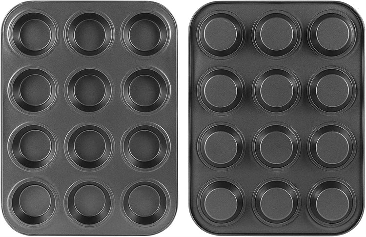 12-Cup Carbon Steel Muffin Tray