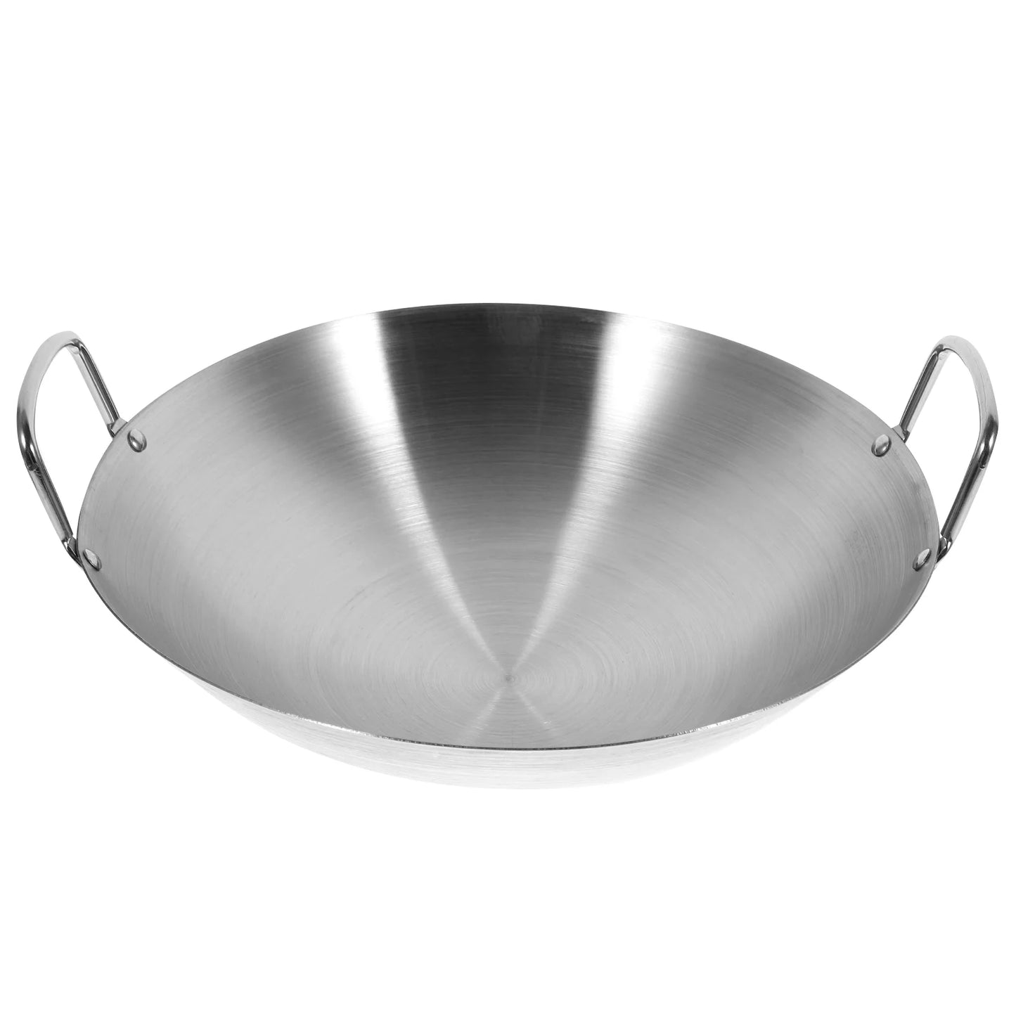Stainless Steel Wok with Dual Handles – Uncoated Heavy-Duty Thick Durable Chef’s Cooking Wok Pan – Perfect for Stir-Frying, Deep-Frying, Steaming, Boiling, Searing, Smoking & More – Available in 26cm, 28cm