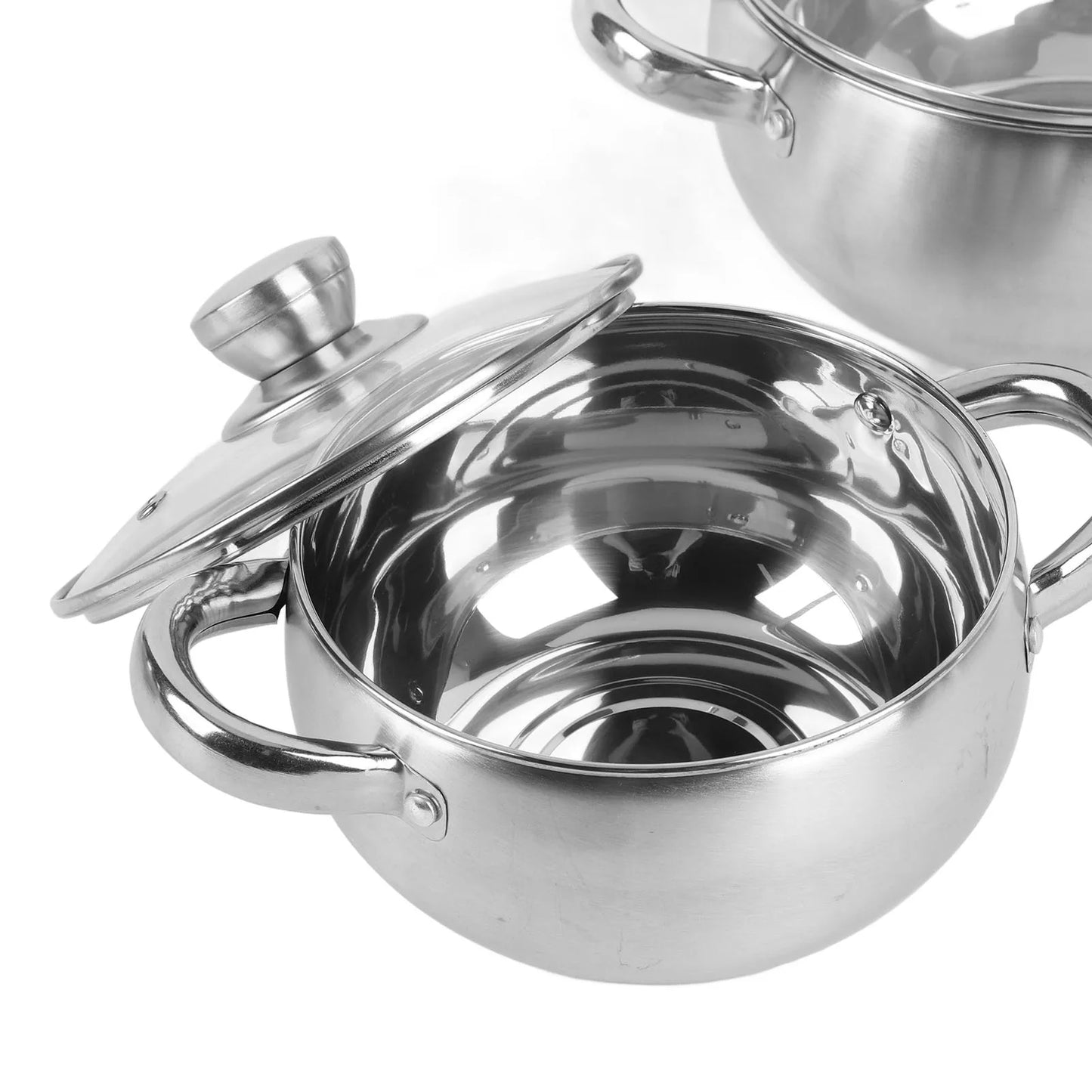 Stainless Steel Soup Pot Set — 3 Piece